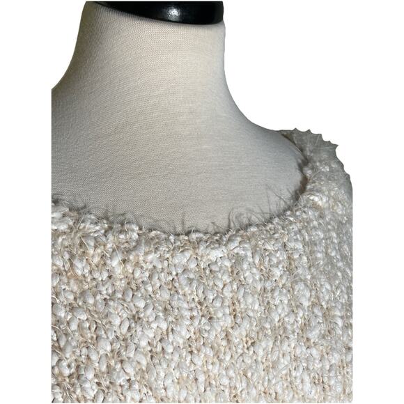 Buffalo David Bitton Women’s Eyelash Sweater Ivory Tan Long Sleeve XL - Picture 2 of 5
